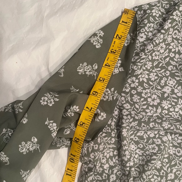 Croft & Barrow pullover top on Olive Green and white pattern size XL - Picture 6 of 10